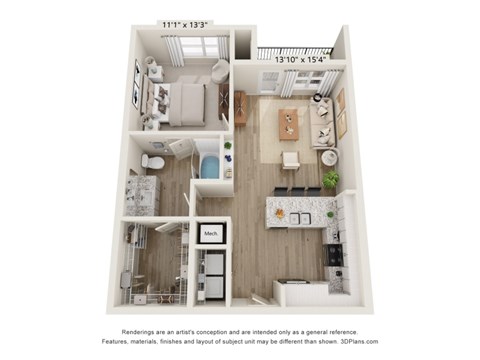 a 1 bedroom floor plan  summit  503 sq ft